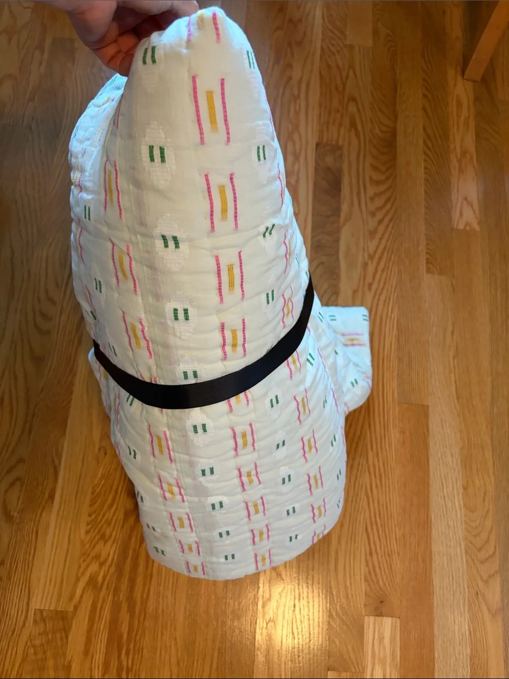 Anthropologie Nera Yarn Dye Jacquard Striped Quilt Size King NWT